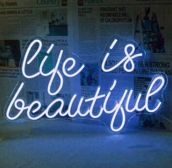 Life is Beautiful Wedding Neon Sign