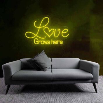 Nurturing Love Grows Here Neon Sign
