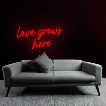 Nurturing Love Grows Here Neon Sign