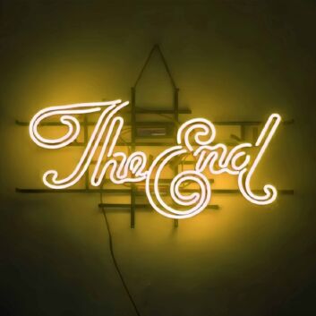 The End Dramatic Iron Frame Neon Sign
