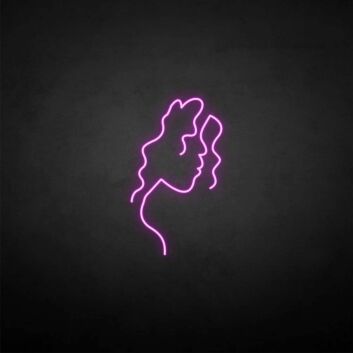 Curly hair&#39; neon sign