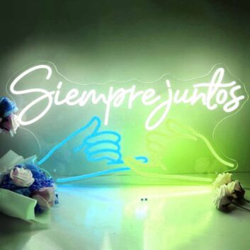 Customize Siempre Juntos Always Together Love Neon Sign