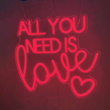 Romantic All You Need is Love Neon Sign