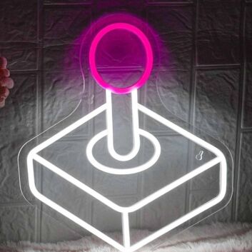 Retro Arcade Joystick Game Neon Sign
