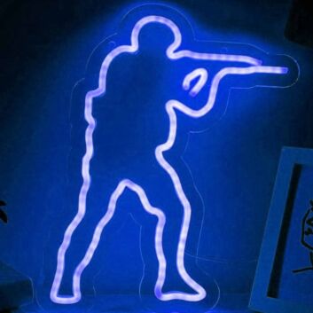 CSGO Military Man Game Neon Sign