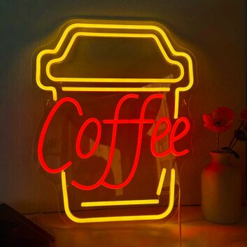 Customize Portable Coffee Cup Neon Sign