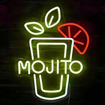 Tasty Bright Lemon Mojito Neon Sign