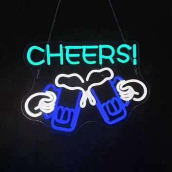 Customize Cheers Toasting Neon Sign