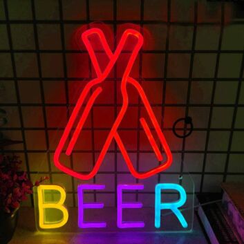 Customize Joyful Drinking with Bottle Neon Sign