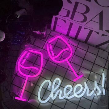 Customize Elegant Toasting Neon Sign