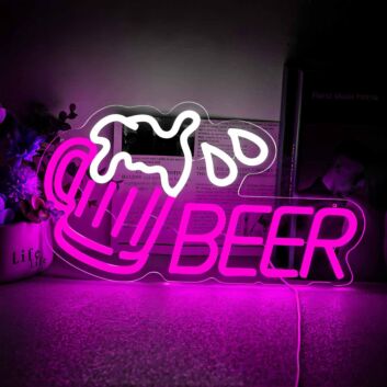 Customize Large Beer Mug Neon Sign