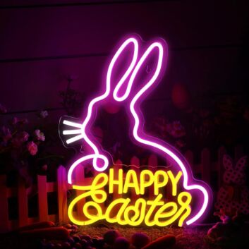 Cute Easter Bunny Neon Sign