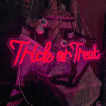 Halloween Trick or Treat Neon Sign