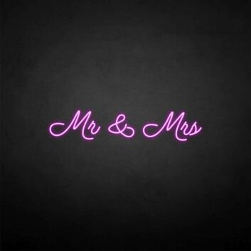 &#39;Mr &amp; Mrs2&#39; neon sign