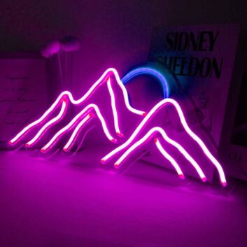 Mountain Top Sunrise Neon Light