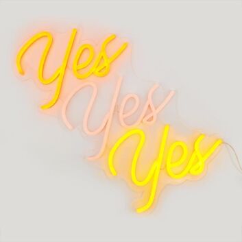 Yes Yes Yes Neon Sign for Positive and Affirmative Spaces