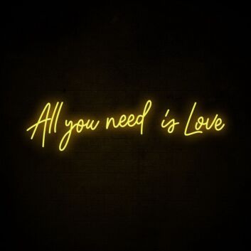 All You Need Is Love Neon Sign for Positive and Loving Spaces