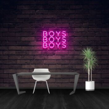 Boys Boys Boys Neon Sign for Playful and Fun Spaces