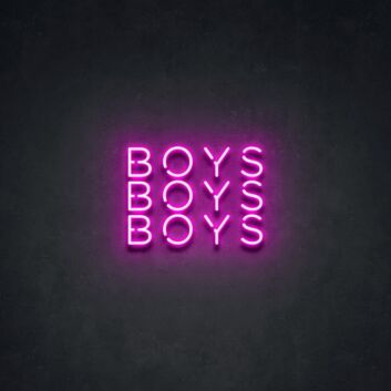 Boys Boys Boys Neon Sign for Playful and Fun Spaces