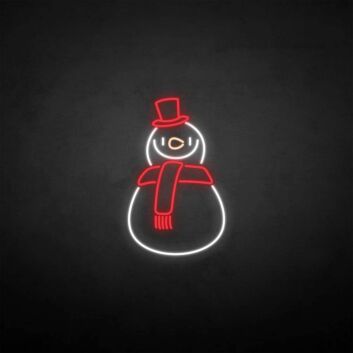 &#39;Snowman&#39; neon sign