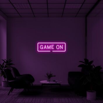 Game On Neon Sign for Gamers and Entertainment Spaces