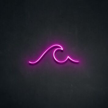 Wave Neon Sign for Ocean Lovers and Relaxing Spaces