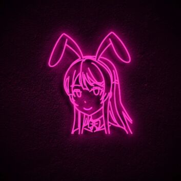 Mai Sakurajima Neon Sign for Anime Lovers
