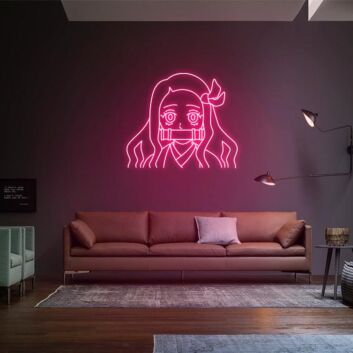 Nezuko Kamado Neon Sign for Anime and Manga Fans