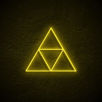 Triforce Neon Sign for Gamers and Zelda Fans