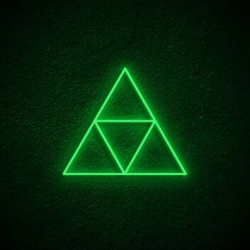 Triforce Neon Sign for Gamers and Zelda Fans
