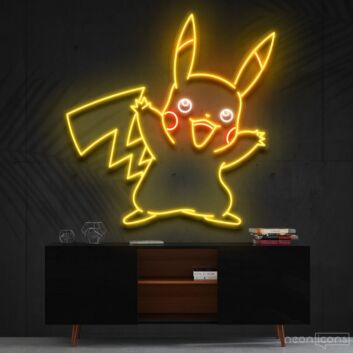 Pikachu Neon Sign for Anime Fans and Fun Spaces