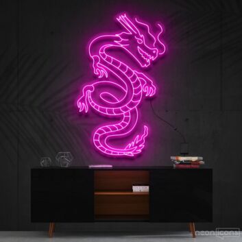 Blood Of The Dragons Neon Sign for Fantasy and Mythology Enthusiasts