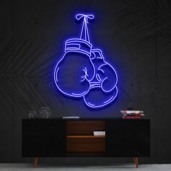 Boxing Gloves Neon Sign for Sports Enthusiasts