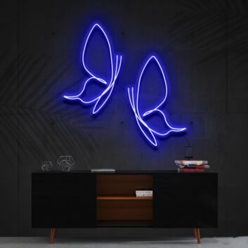 Butterflies Neon Sign for Nature and Whimsical Decor