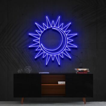 Sun Moon Neon Sign for Peaceful and Relaxing Spaces