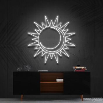 Sun Moon Neon Sign for Peaceful and Relaxing Spaces