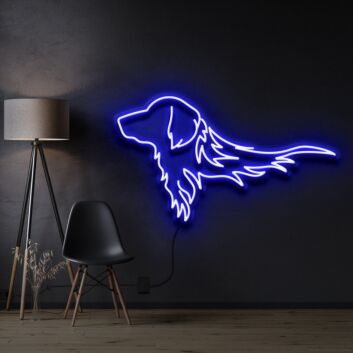 Golden Retriever Neon Sign for Dog Lovers and Pet Spaces