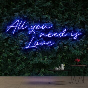 All You Need Is Love Neon Sign for Romantic and Loving Spaces