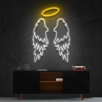 Angel Wings Multicolour Neon Sign for Spiritual and Peaceful Ambiances