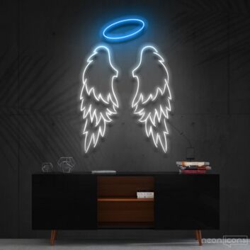 Angel Wings Multicolour Neon Sign for Spiritual and Peaceful Ambiances