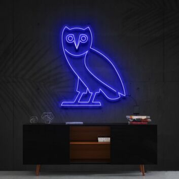 October's Very Own Owl Neon Sign for Music Fans
