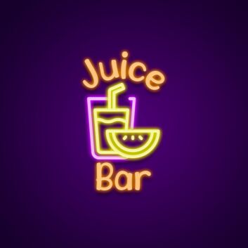 Juice Bar Neon Sign for Refreshing and Fun Spaces