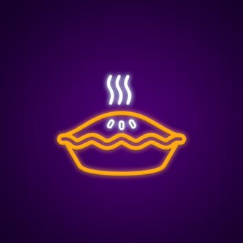 Pie Neon Sign for Bakeries and Dining Areas