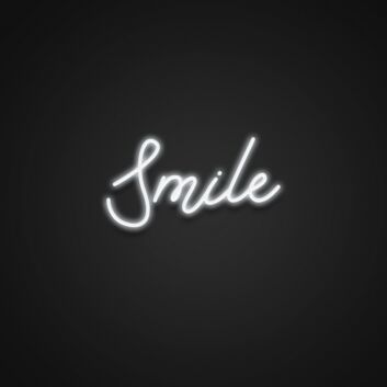Smile Neon Sign for Happy and Positive Spaces
