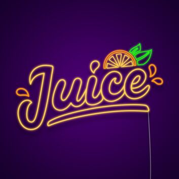 Juice Neon Sign for Refreshing and Fun Spaces