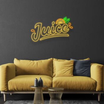 Juice Neon Sign for Refreshing and Fun Spaces