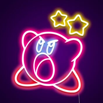 Kirby Sign Neon Sign for Video Game Fans