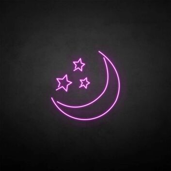 &#39;Moon Star &#39; neon sign