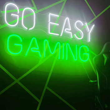 Level Up Your Gaming Space with Go Easy Gaming - Neon Sign