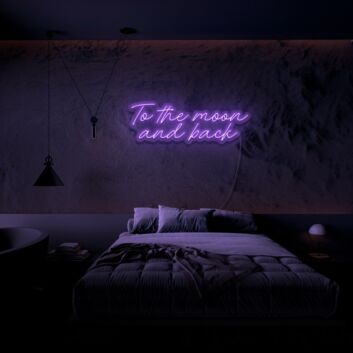 To The Moon And Back Neon Sign for Romantic and Loving Spaces
